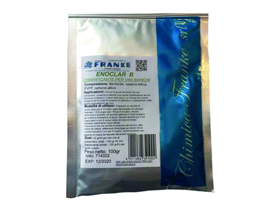 CHIARIFICANTE ENOCLAR B PER VINO BIANCO- - gr.100 - 5 pezzi