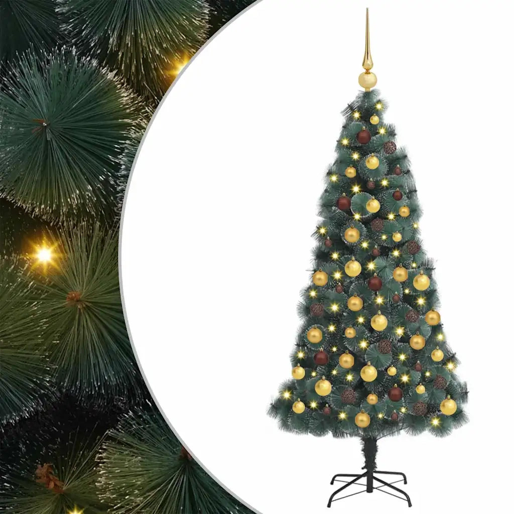 Albero di Natale artificiale pre-illuminato con set di palline 3396187