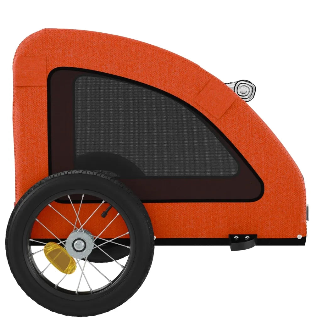 Rimorchio da Bici per Animali Arancione e Grigio Oxford e Ferro CFW7894459
