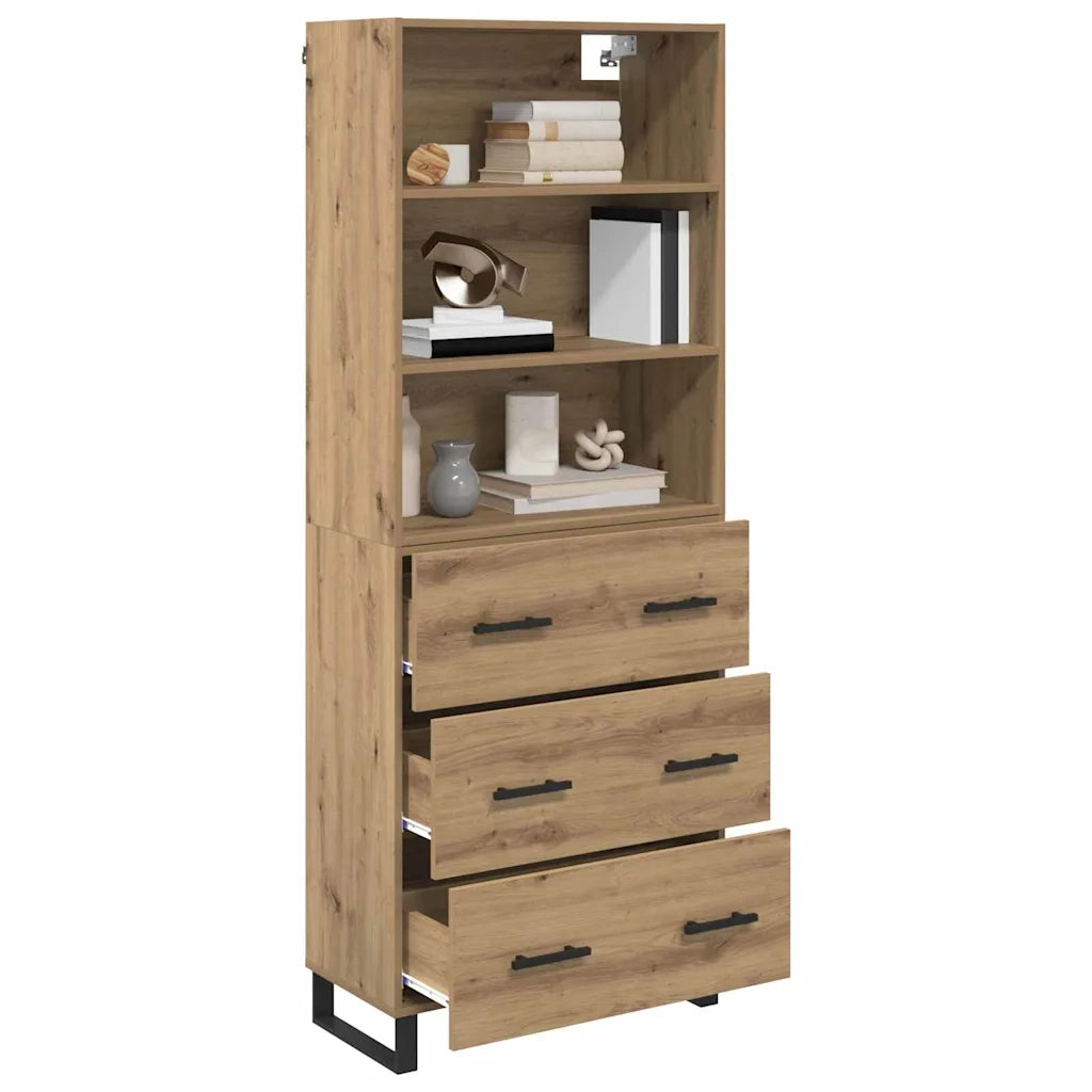 Credenza 2 pcs Rovere artigianale Legno multistrato 3415900