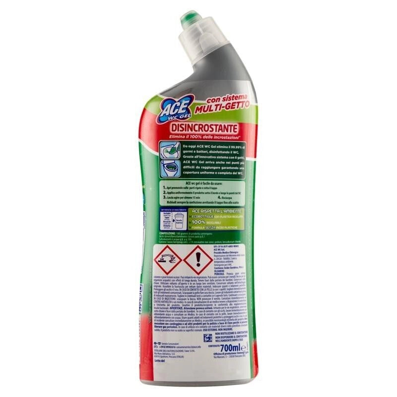 ACE WC GEL + SCARICO DISINCROSTANTE IN FORMATO DA  700 ML