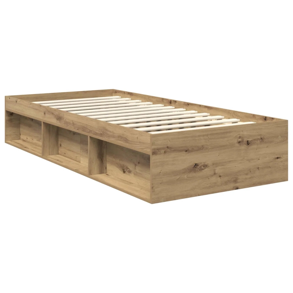 Letto singolo | Letto per adulti | Struttura del letto con testiera Rovere Artigianale 90 x 200 cm