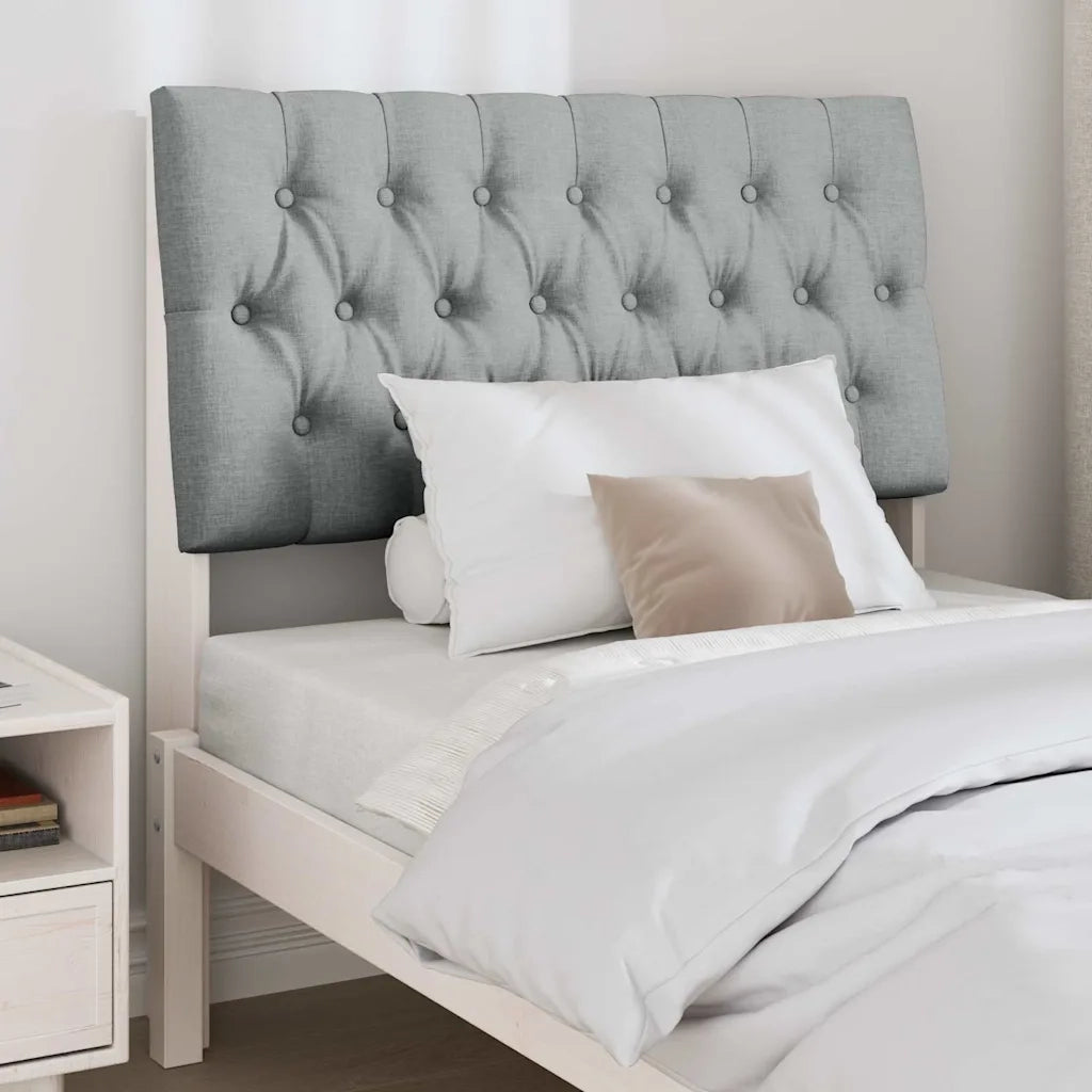 Testiera | Testata imbottita Grigio chiaro 90 cm Pino massello