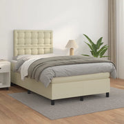 Giroletto a Molle con Materasso Crema 120x200 cm in Similpelle 3142835