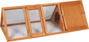 Recinzione per conigli in legno naturale 118 x 50 x 37 cm - Rifugio per conigli ampio