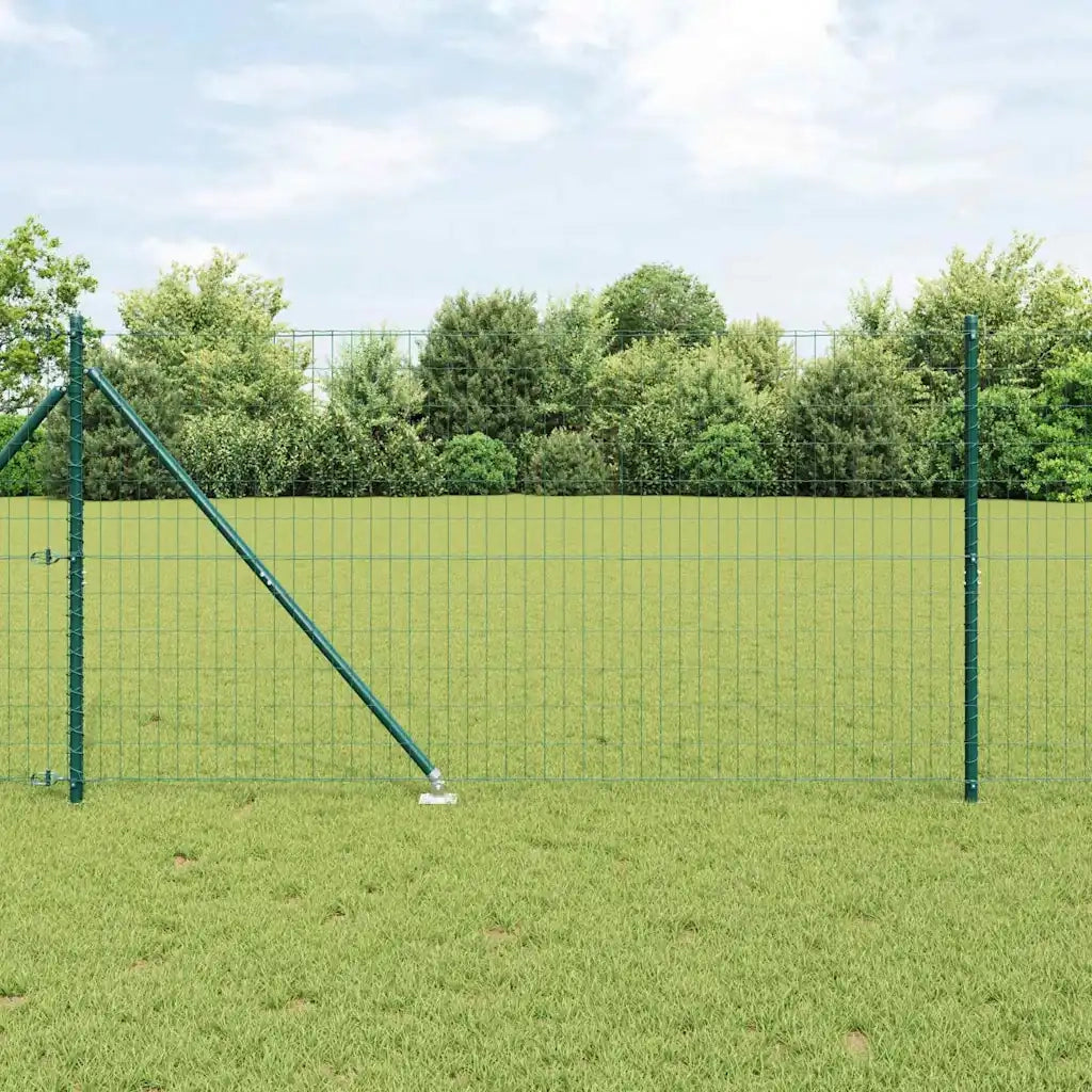 Recinzione da Giardino | Recinzione con Posto Verde 1,2 x 25 m Acciaio e PVC