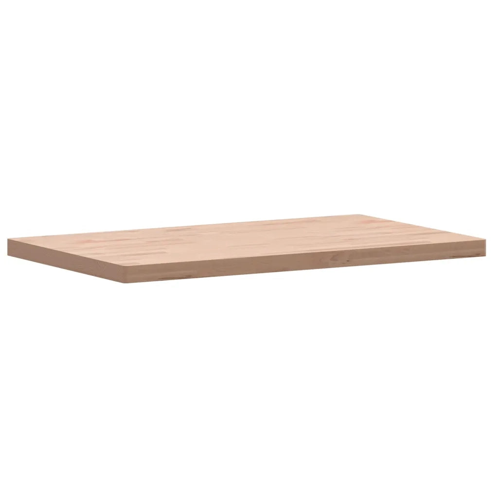 Piano Tavolo 100x60x4cm Rettangolare Legno Massello di Faggio 3188888