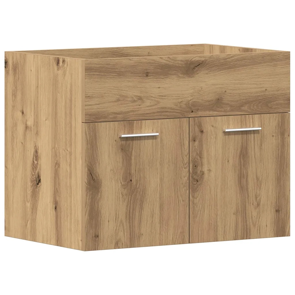 Mobile Lavabo Bagno-Armadietto da bagno Rovere Artigianale 60x38,5x46 cm Truciolato