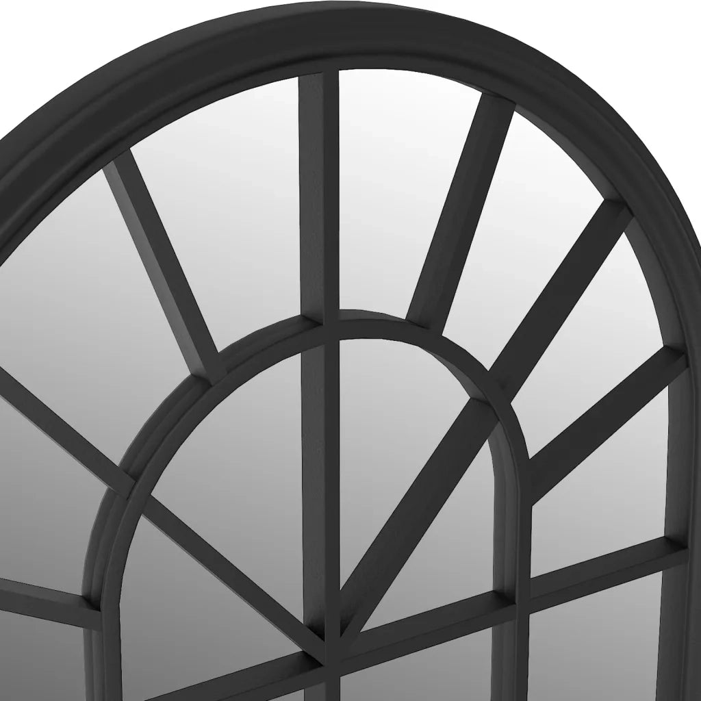 Specchio-Specchio DecorativoNero 90x45 cm Ferro per Uso Interno