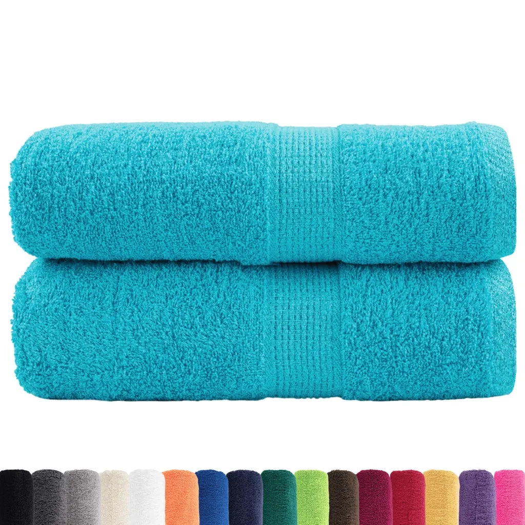 Asciugamani Premium SOLUND 2 pz | Teli per bagno Turchese 30x30 cm 600 g/m2