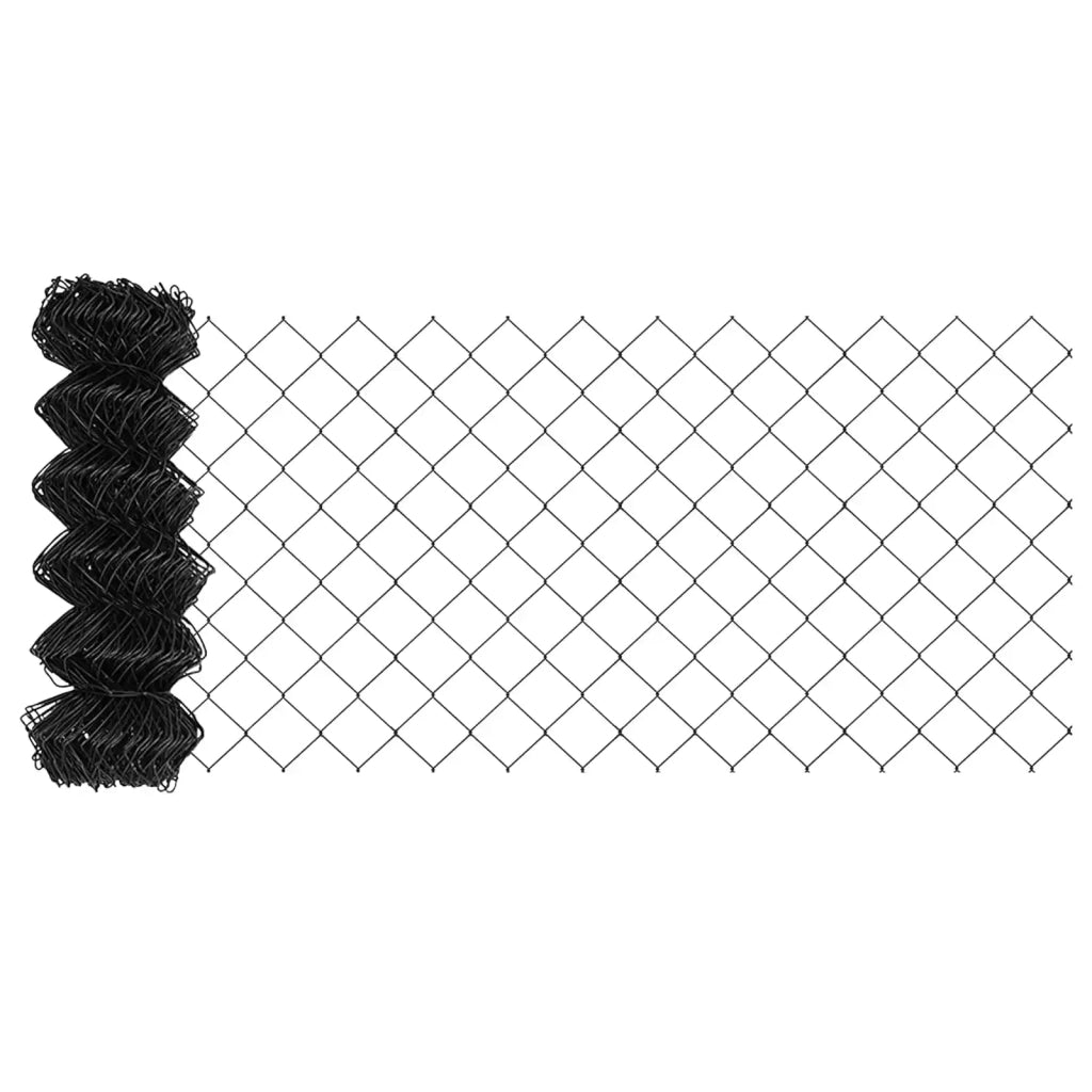 Recinzione a maglie con palo 25 x 0,8 m Acciaio zincato Grigio 3336279