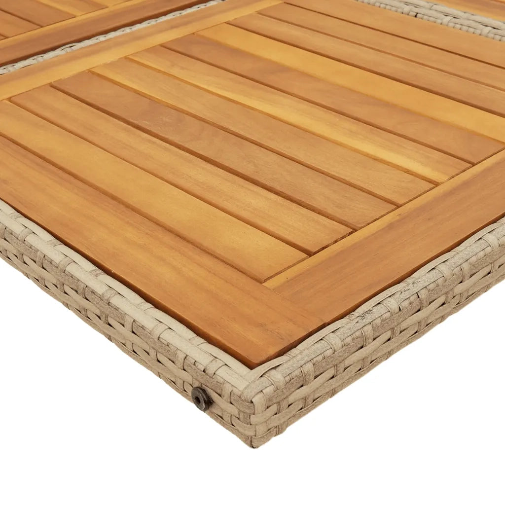 Set da Pranzo da Giardino 9 pz con Cuscini Beige in Polyrattan 3277911