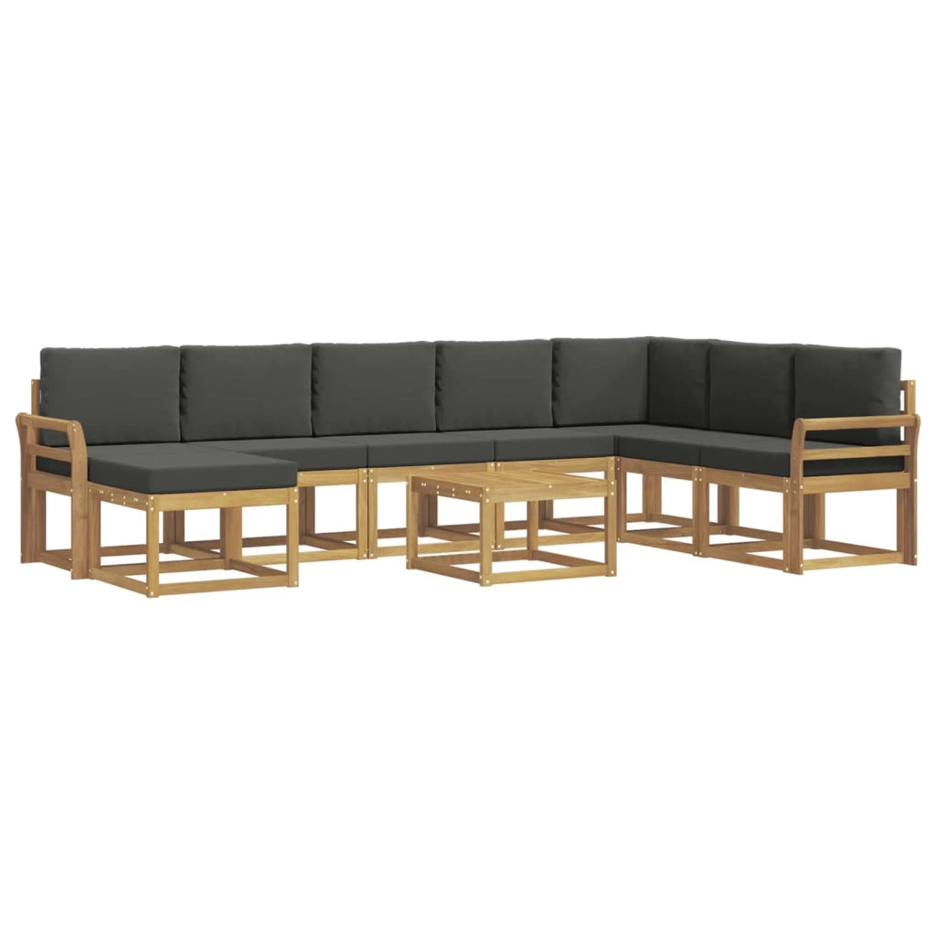 Set di divani da esterno con cuscino 9 pcs Bianco e Antracite 3388086