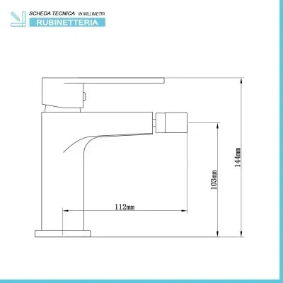 Rubinetti bagno in set per lavabo e bidet cromati Recta