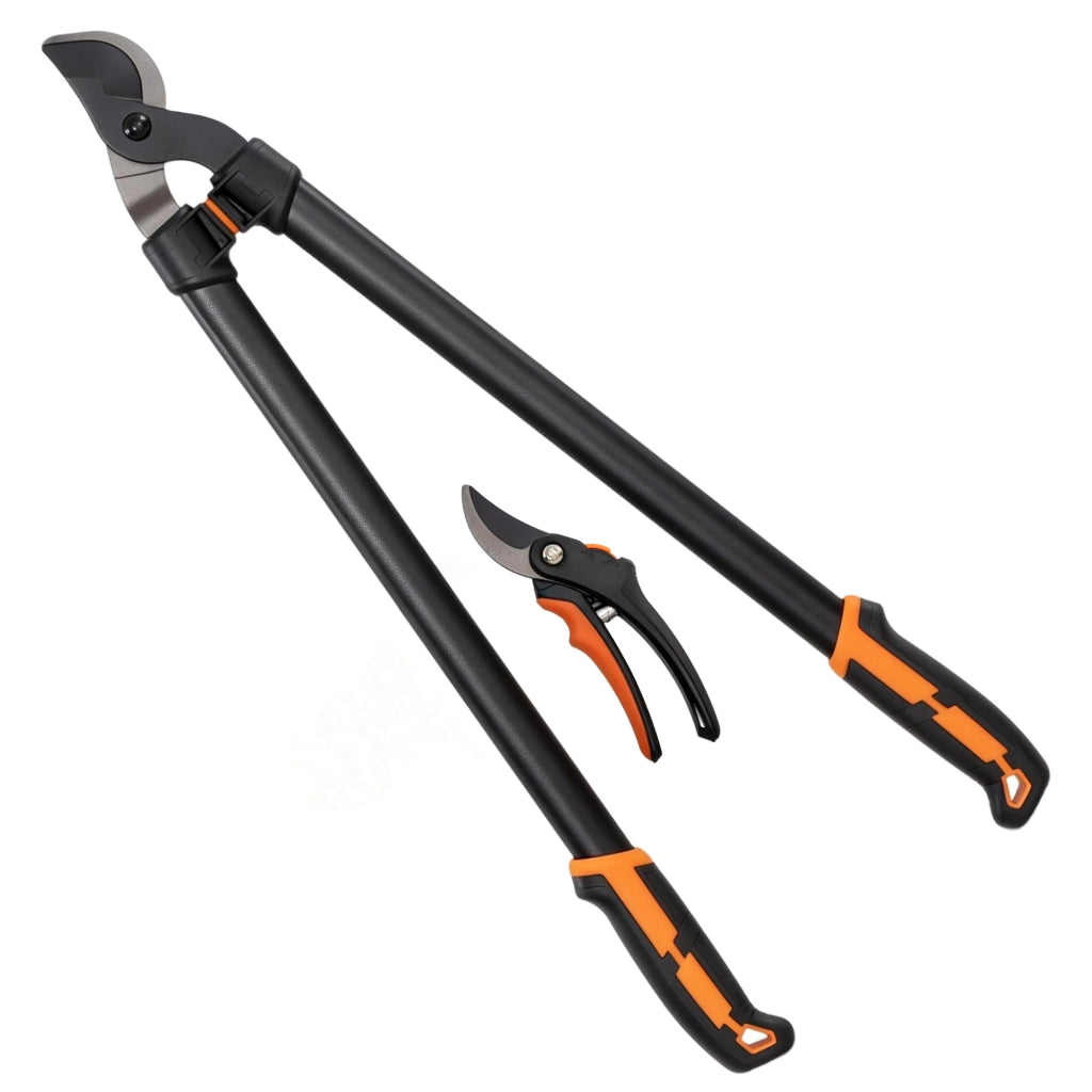 Set Giardinaggio 2 Pezzi ¨C Xylo ¨C Troncarami e Cesoie con Impugnatura Morbida e Blocco Sicurezza