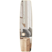 Specchio da Parete Ovale 160x40 cm ¨C Xylo ¨C Cornice Metallo e Legno Dorato