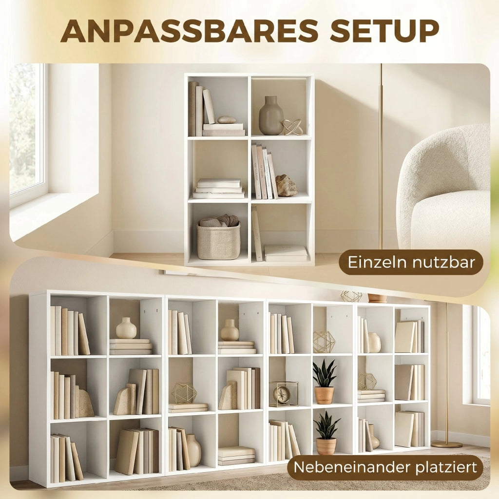 Libreria con 3 Ripiani ¨C Minimal ¨C Bianco 60x24x30