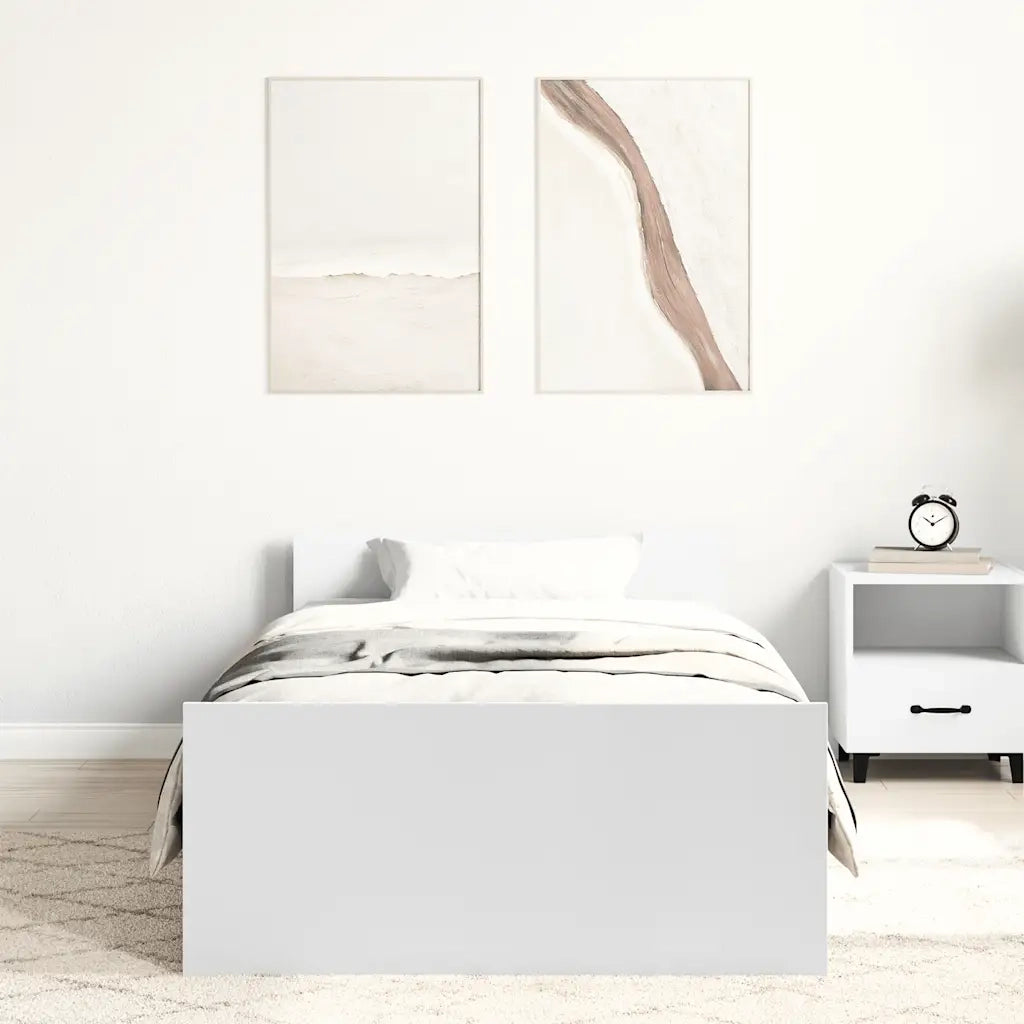Giroletto-Struttura Letto Bianco 90x200 cm in Legno Multistrato 159557
