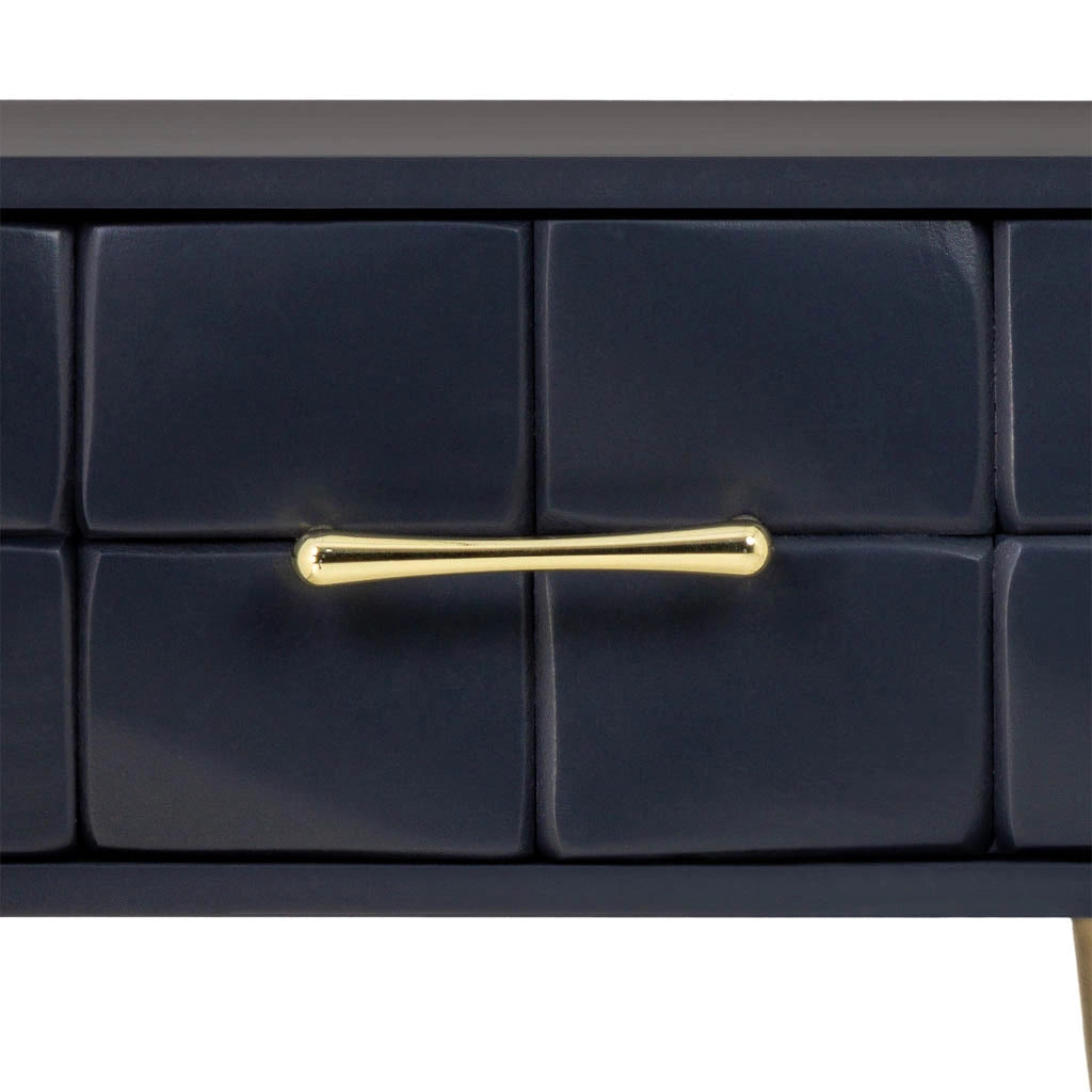 Comodino in legno nero 44x38x63h cm