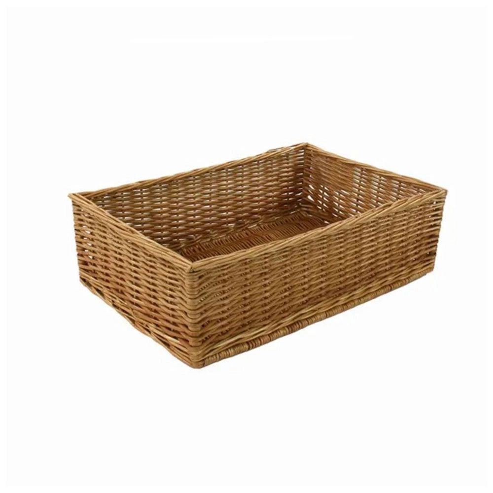 Cesta espositore portapane in vimini rettangolare cm 45 x 35 h 10