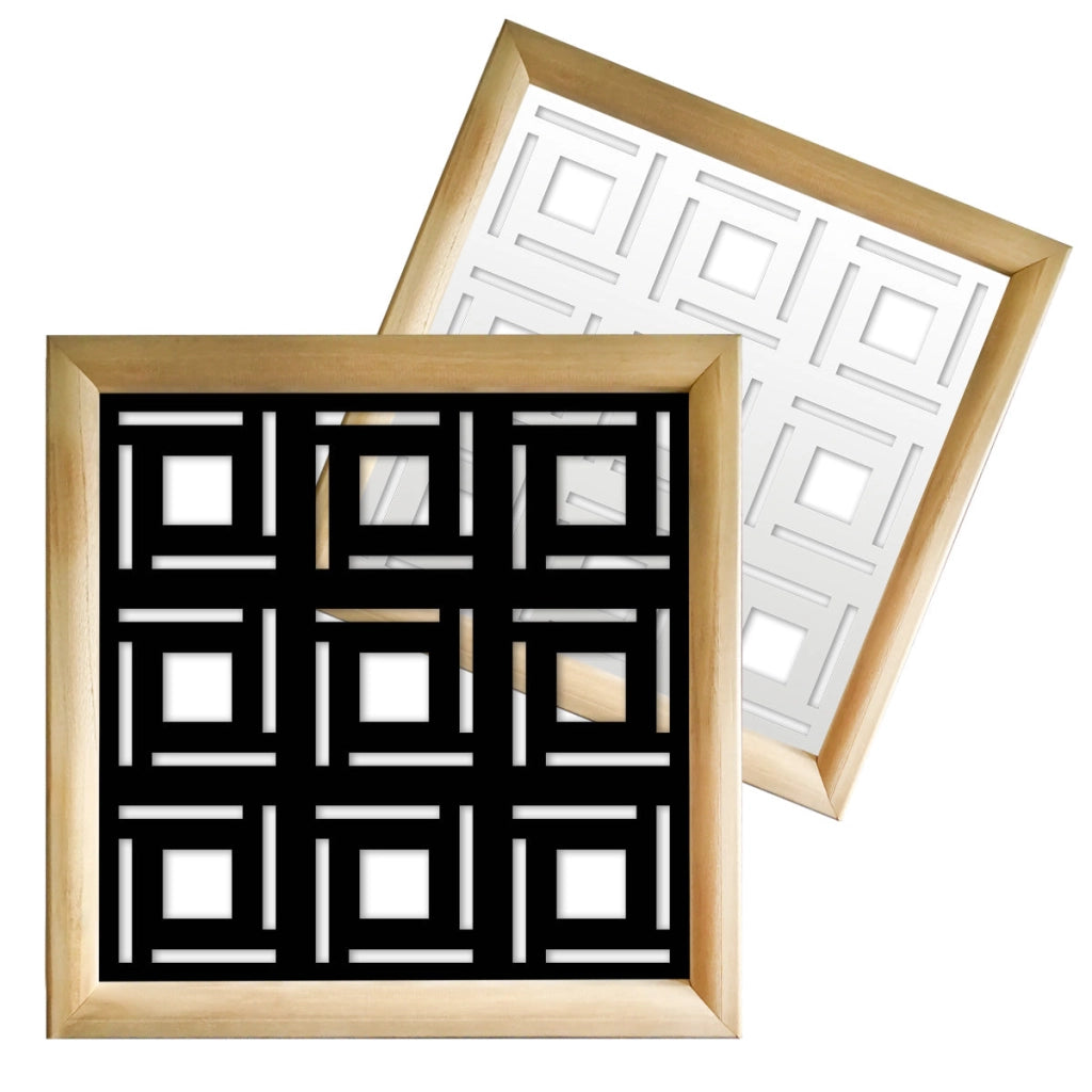 4SIDES - Moduli Decorativi in Legno e PVC Colore: nero, Misura: 73x73 cm