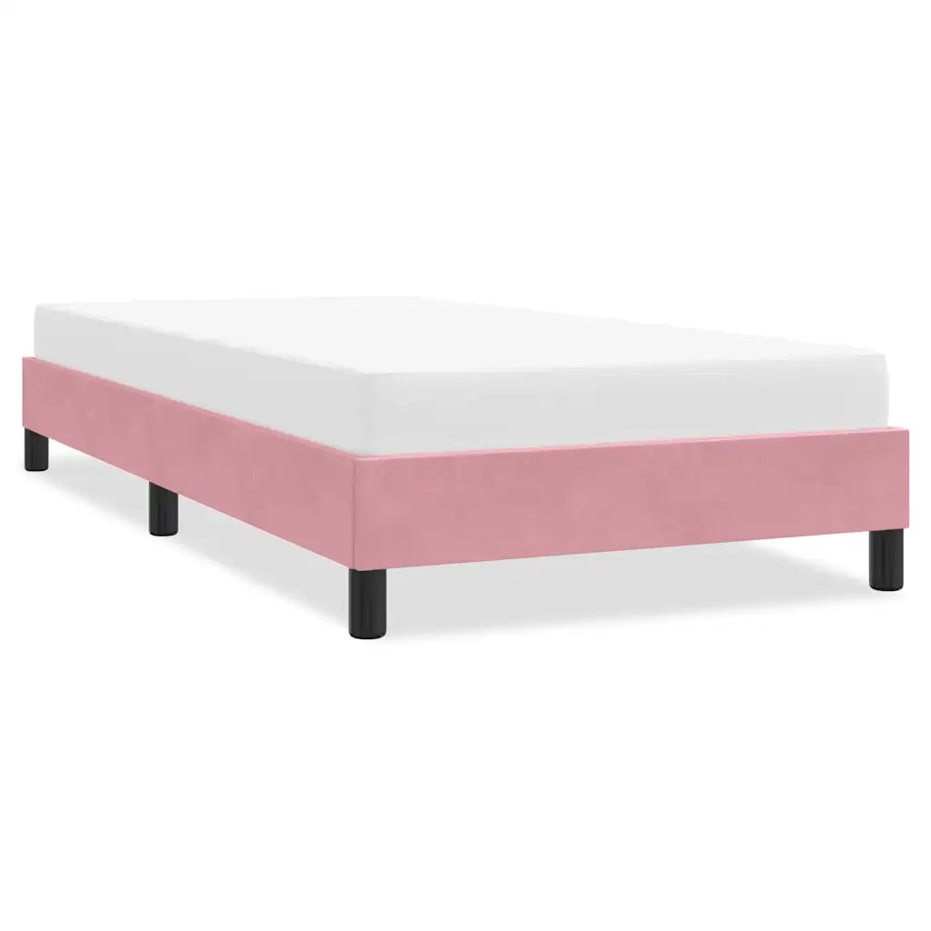Letto singolo | Letto per adulti | Giroletto senza Materasso Rosa 80x220 cm Velluto