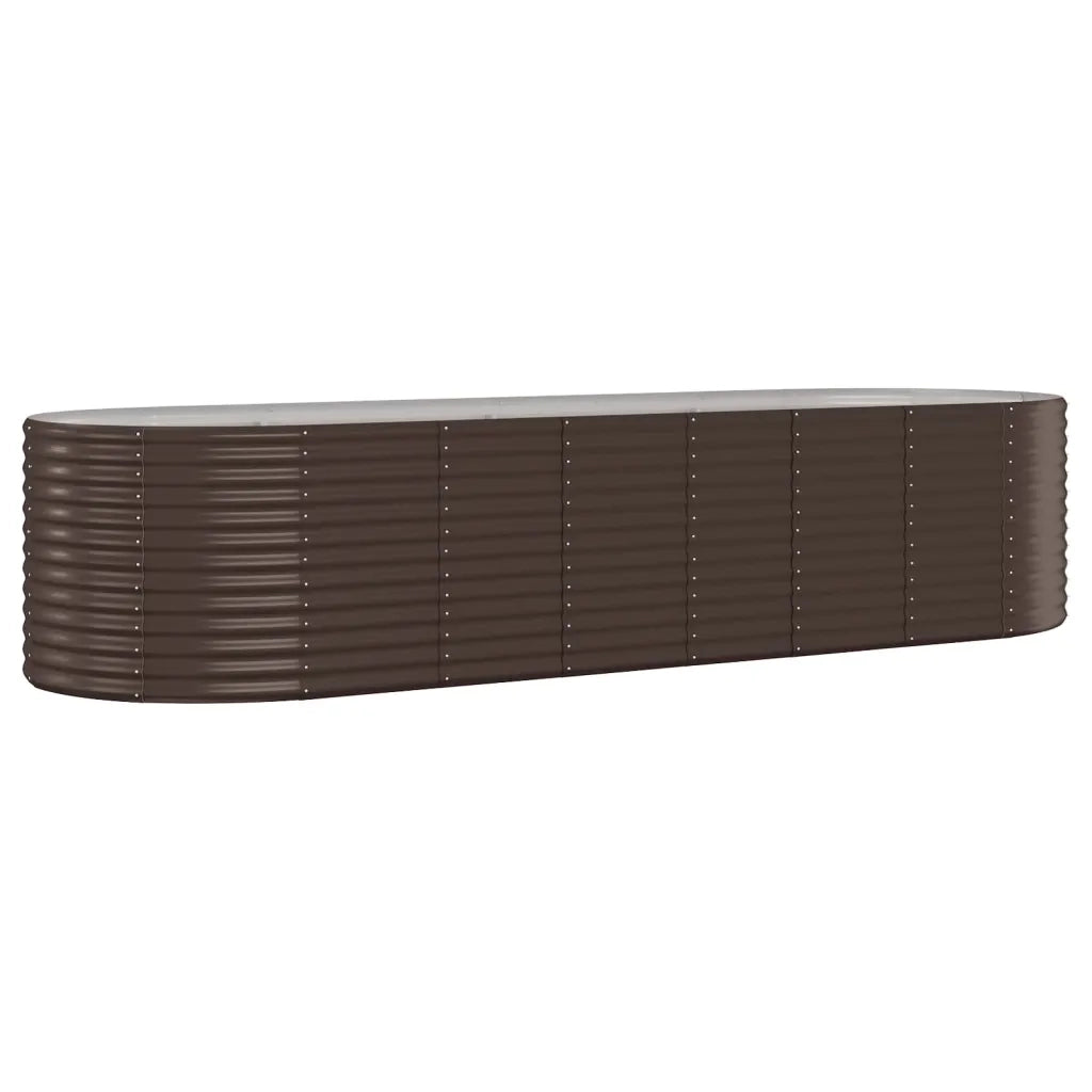 Letto Giardino Acciaio Zincato 322x100x68 cm Marone 319070