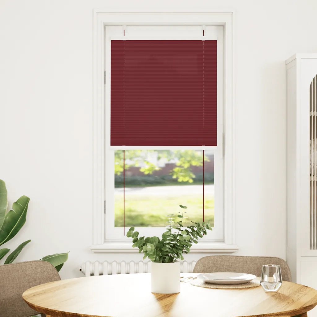 Tenda Plissettata | Tenda pliss¨¨ Rosso Bordeaux 55x150 cm Larghezza Tessuto
