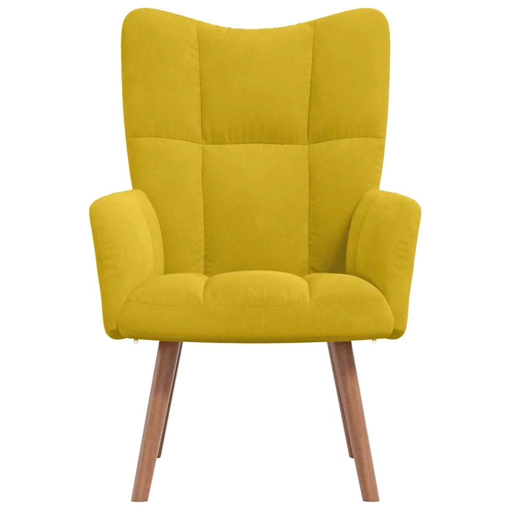 Sedia Relax Giallo Senape in Velluto 328058