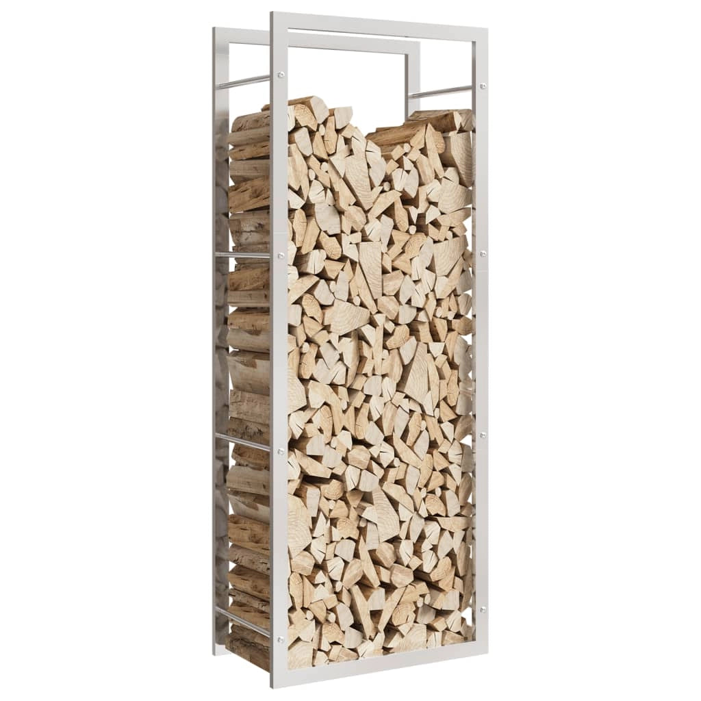 Portalegna 50 x 28 x 132 cm acciaio inox argento 02_0043715