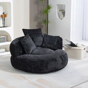 Chaise longue - Xylo - gaming chenille nero con 3 cuscini