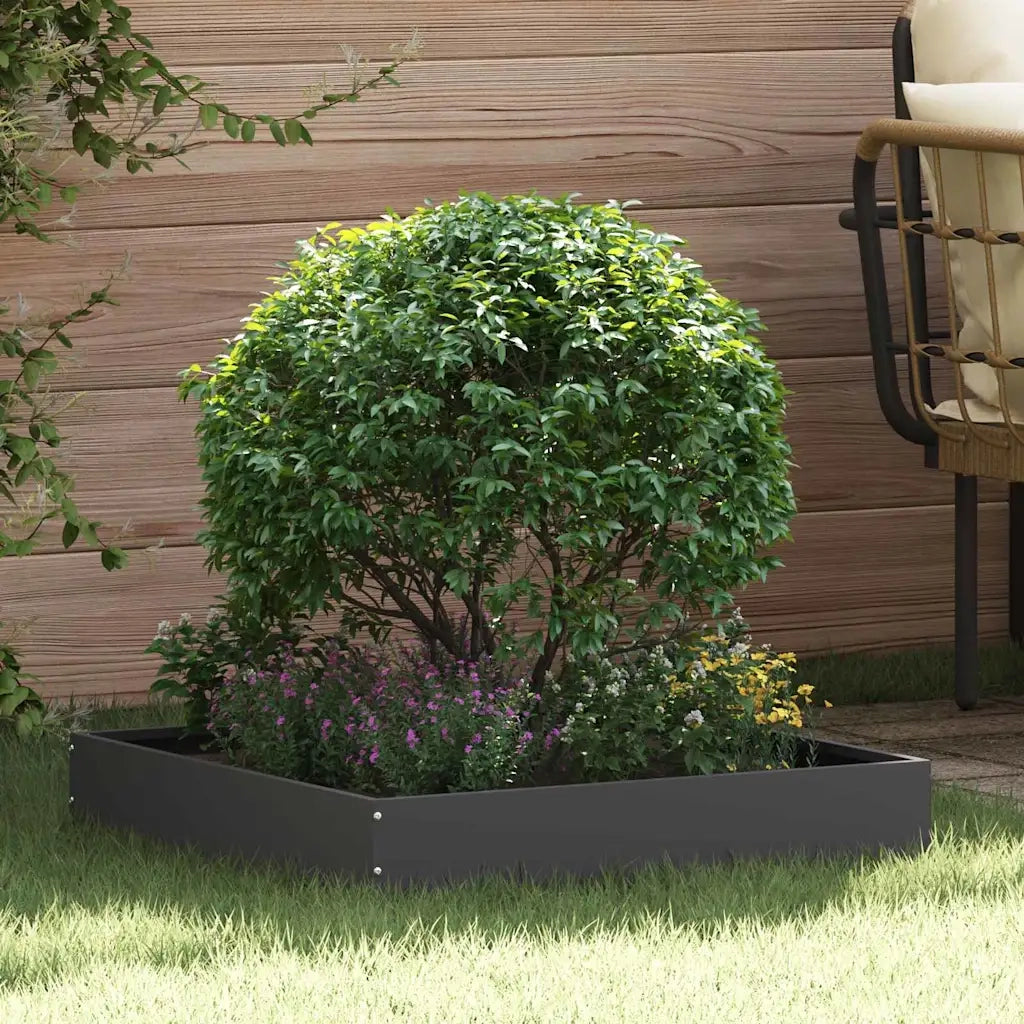 Bordura per Prato Nero 60 x 60 x 13 cm Acciaio 874730