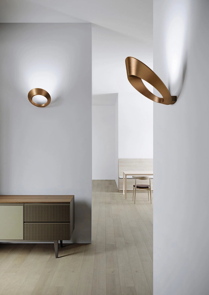 OLO APPLIQUE A PARETE RAME SPAZZOLATO A LED 2700K 3085LM 33W IN ALLUMINIO