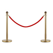 Colonnina Segnapercorso per Code Separatore in Acciaio Rosso e Oro