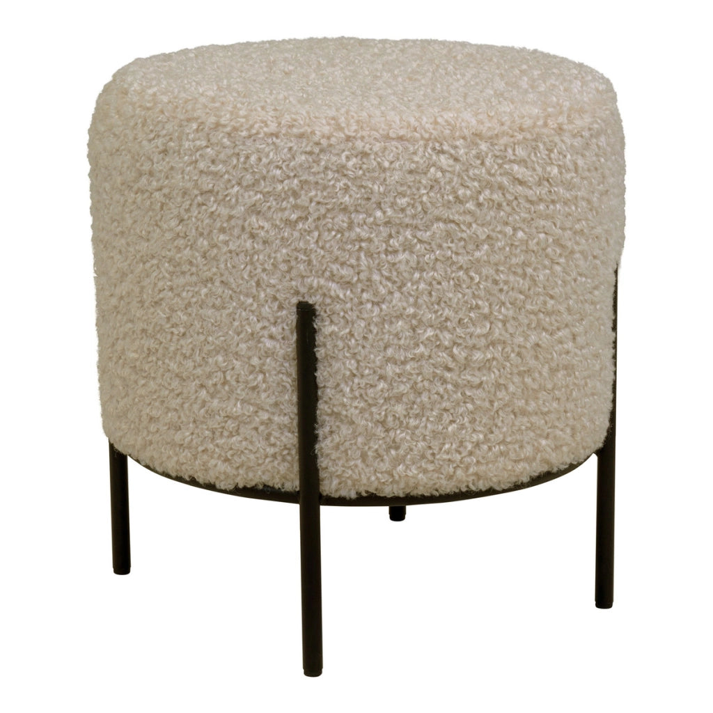 Pouf Alford, Beige, Poliestere, 35,5x35,5x37 cm