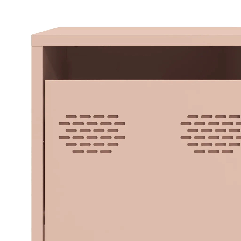 Credenza | Madia | Buffet da pranzo | Armadio da pranzo Rosa 135x39x73,5 cm in Acciaio Laminato a Freddo