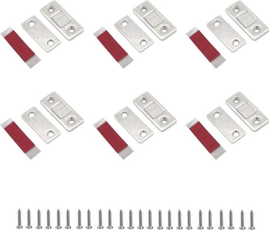6 magneti autoadesivi per porte - 42 mm chiuse