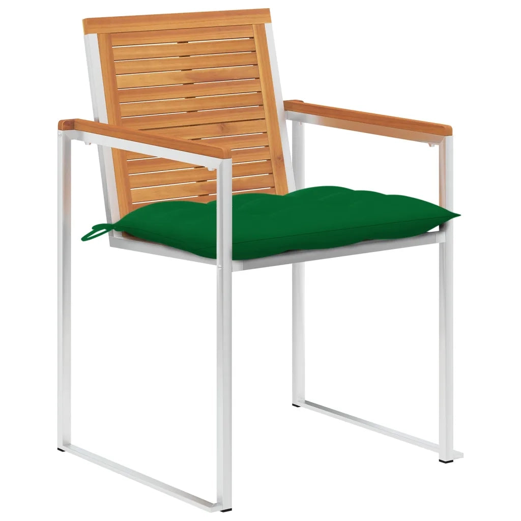 Sedie da Giardino con Cuscini 6 pz in Legno Massello di Acacia 3078517