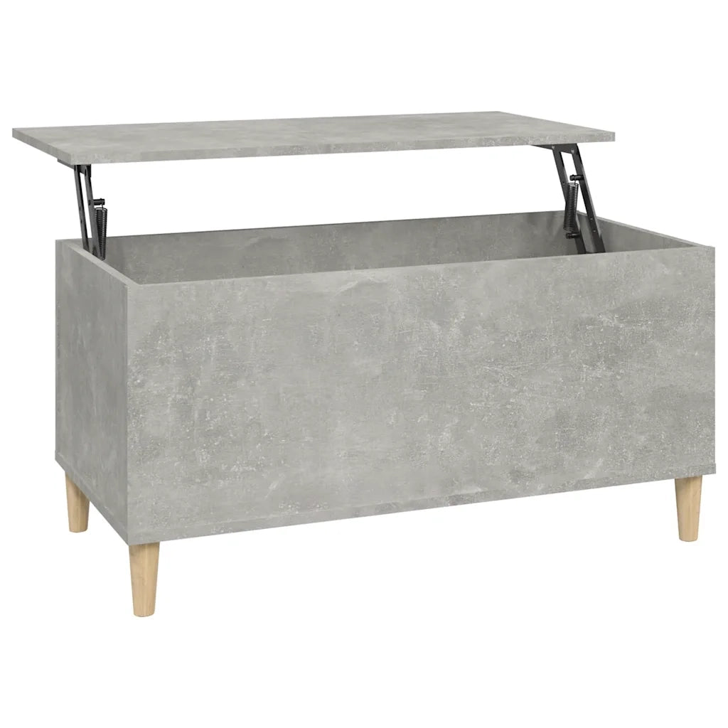Tavolino Salotto Grigio Cemento 90x44,5x45 cm Legno Multistrato 819584