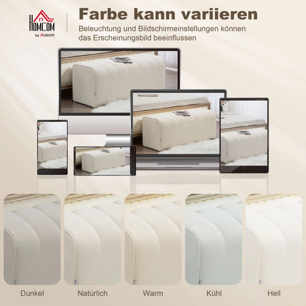 Divano letto 2 posti ¨C zephmum ¨C crema, tessuto, 90x200