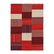 Tappeto Kilim Radical 230 in Lana e Cotone Rosso