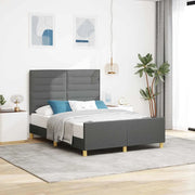 Struttura del letto Grigio scuro 140 x 200 cm Tessuto 3344656