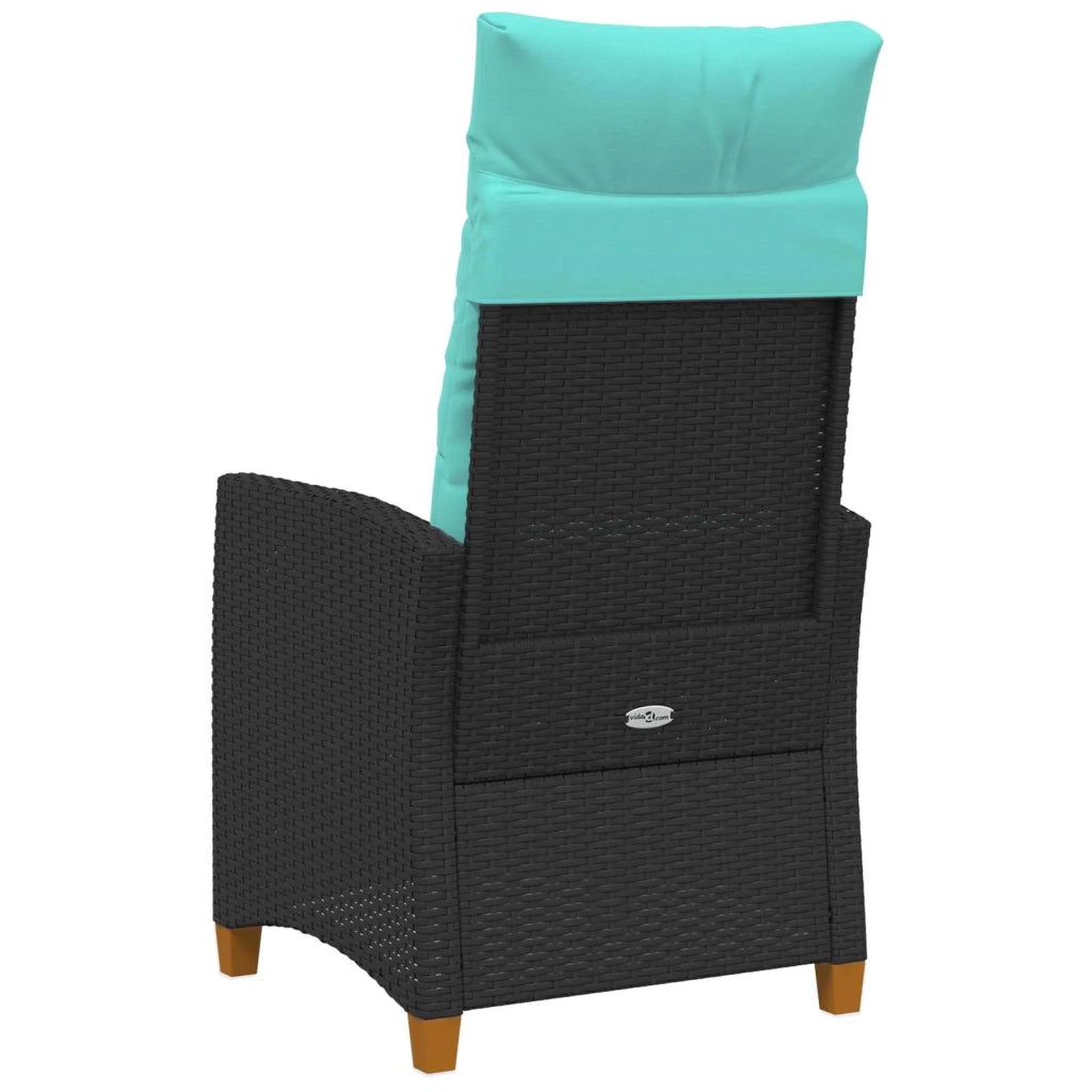 Poltrona reclinabile con tavolino 62 x 64 x 112 cm polyrattan 42026811
