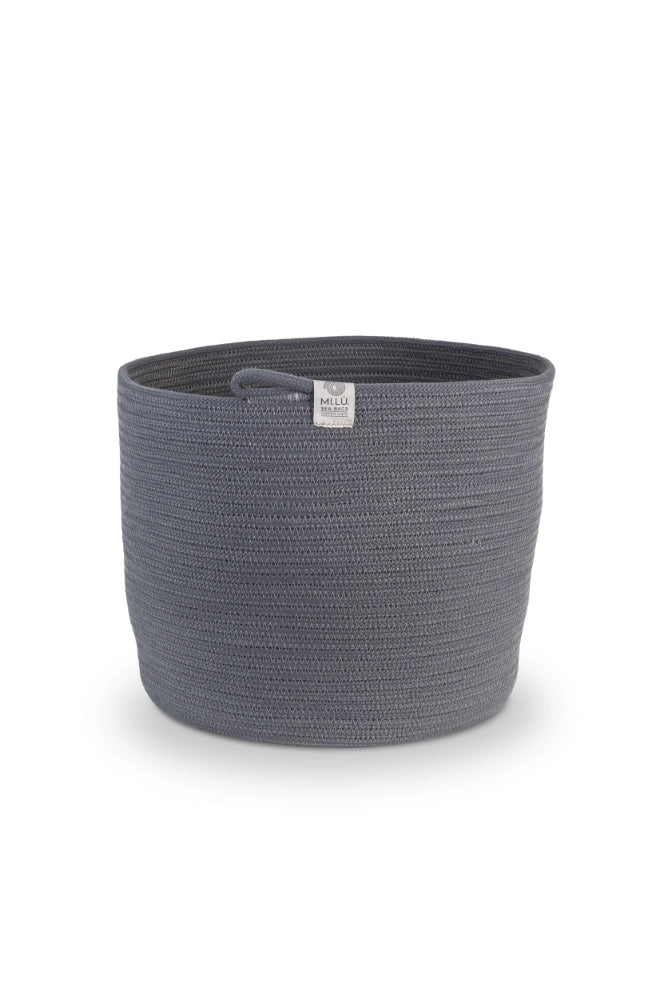 Cheonda - Cesto cilindrico prodotto a mano Plam 40cm Colore: Grigio