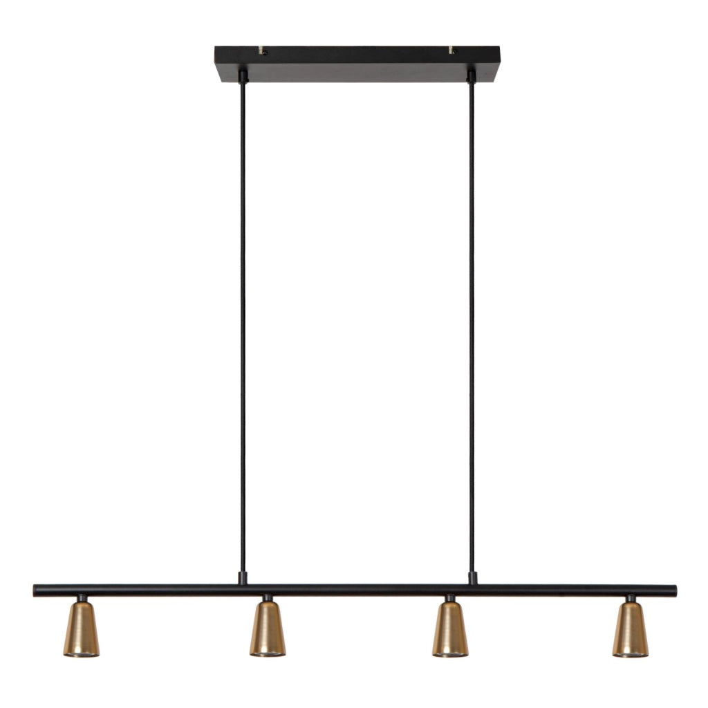 Lampada a sospensione TIANA 4xGU10 nera champagne Lucide