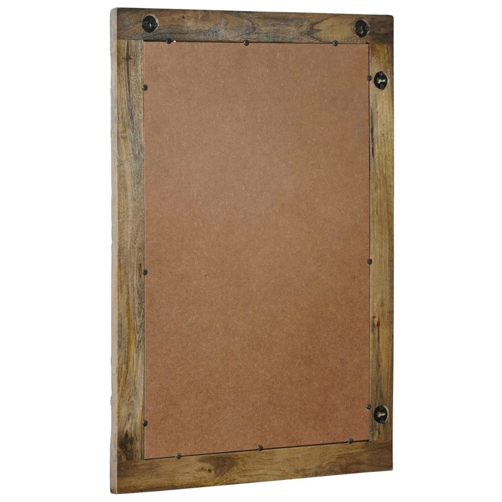 Specchio da Parete | Specchio decorativo Rettangolare Marrone Noce 70 x 50 cm