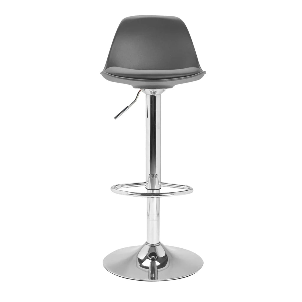 IDMarket - Set di 2 sgabelli da bar design grigio KARL