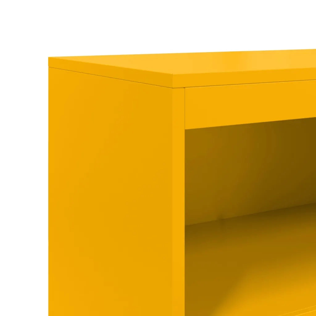 Credenza | Madia | Buffet da pranzo | Armadio da pranzo Giallo Senape 68,5x38,5x123,5 cm in Acciaio