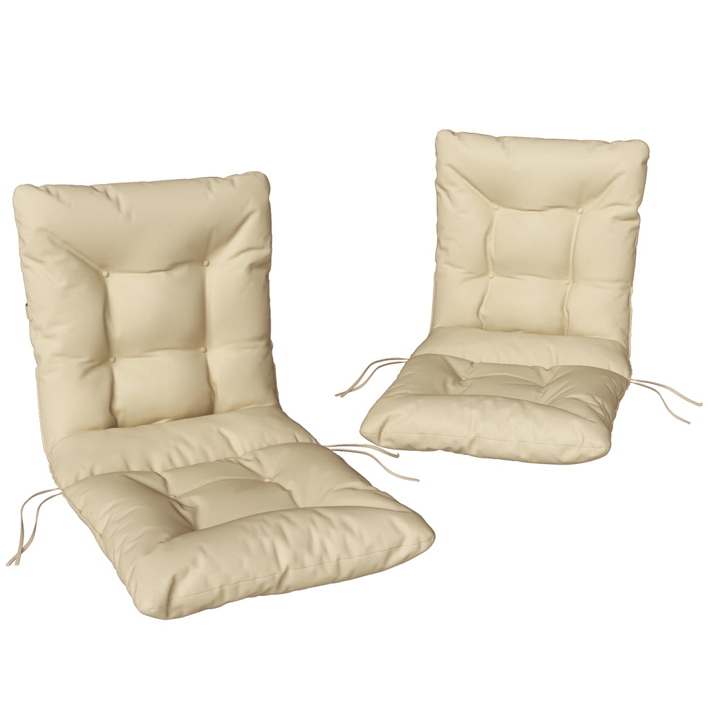 Set 2 Cuscini Sedie Giardino Esterno ¨C Xylo ¨C Beige 120x50x8 cm