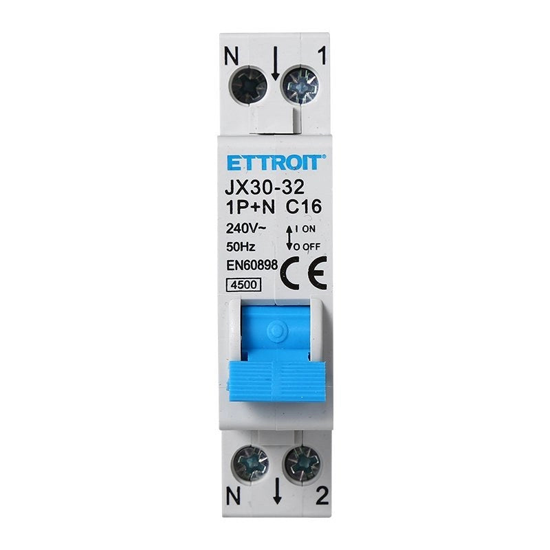 Interruttore Magnetotermico Automatico 1P+N 16A 4500A 220V Salvavita Stotz Occupa 1 Modulo DIN